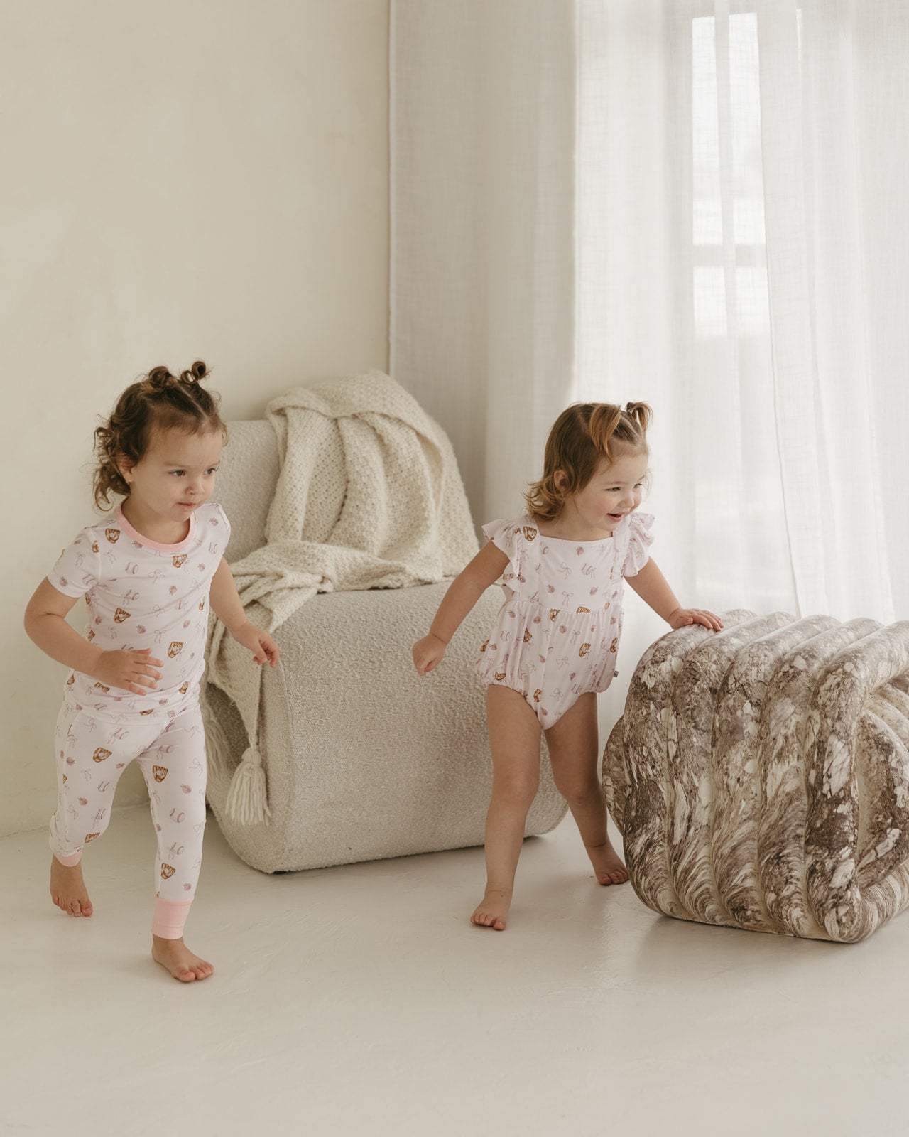 Pink Baseball | Bamboo Short Sleeve Pajamas