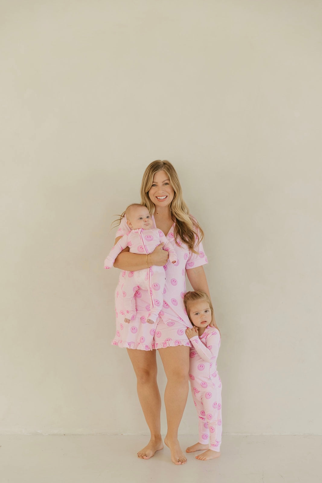 Pink Smiley | Women's Bamboo Pajama Set