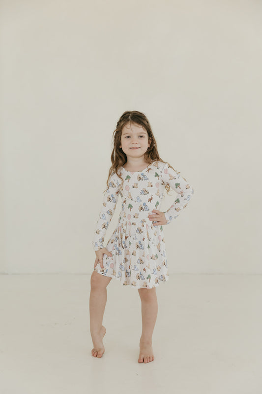 Classic Bear | Long Sleeve Twirl Dress