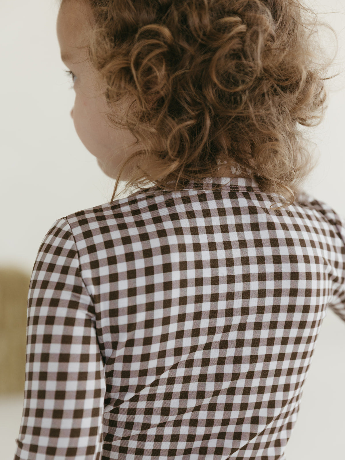 Cocoa Gingham | Bamboo Two Piece Pajamas