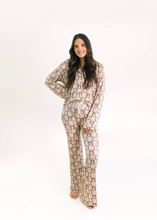 Festive Checkerboard | Bamboo Women's Flare Set