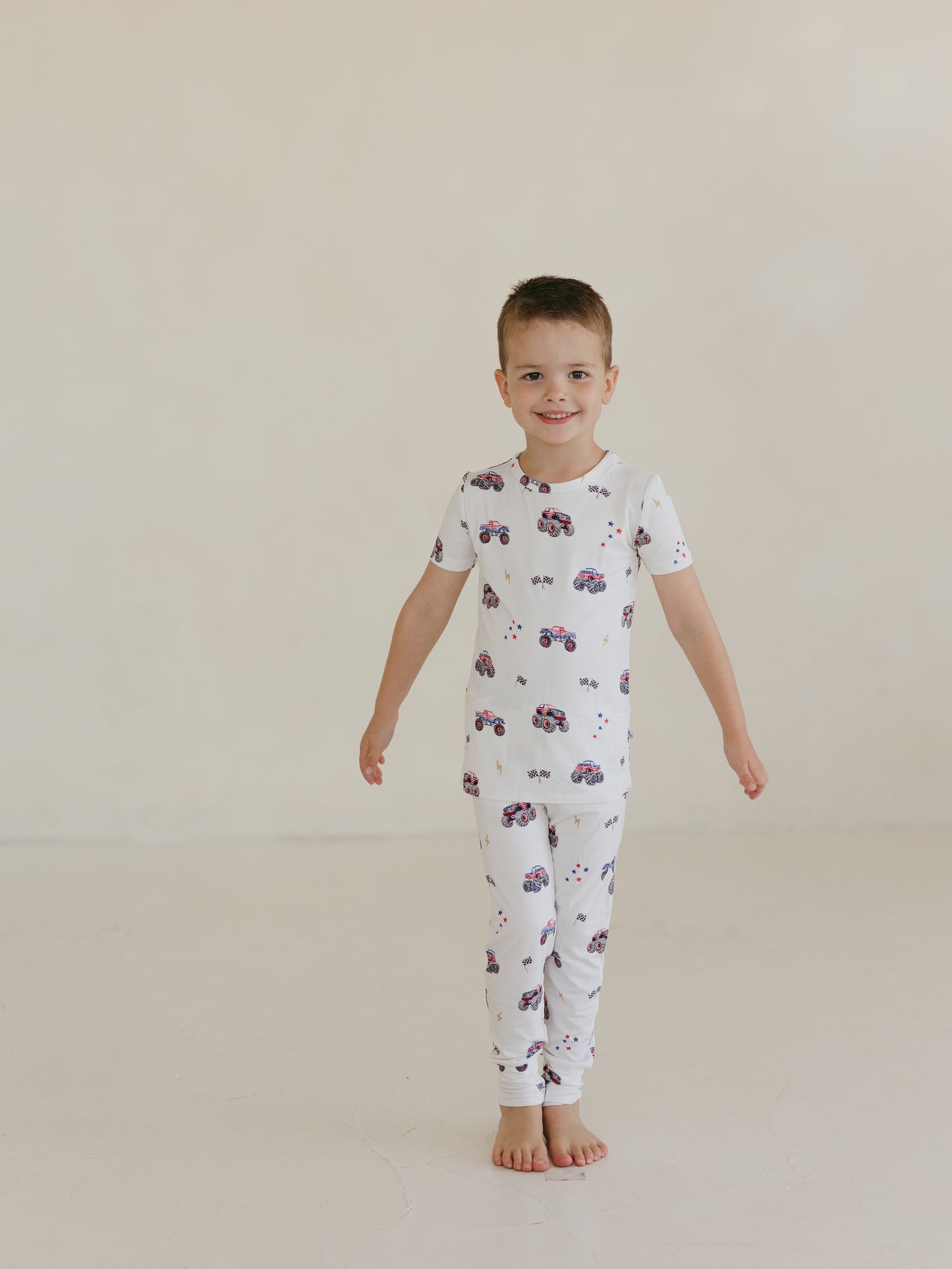 Red, White & Vroom | Bamboo Two Piece Pajamas