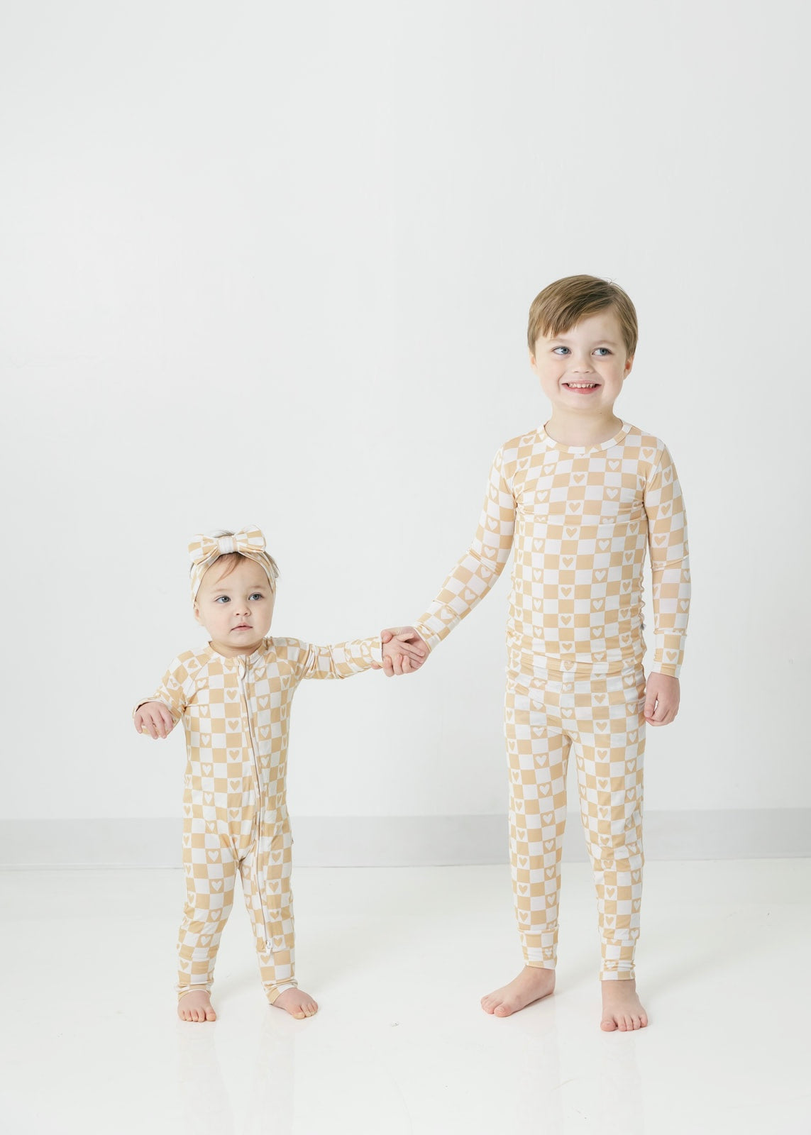 Valentine Checkerboard | Bamboo Zip Pajamas