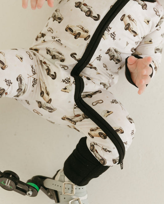 Race Car | Bamboo Zipper Pajamas