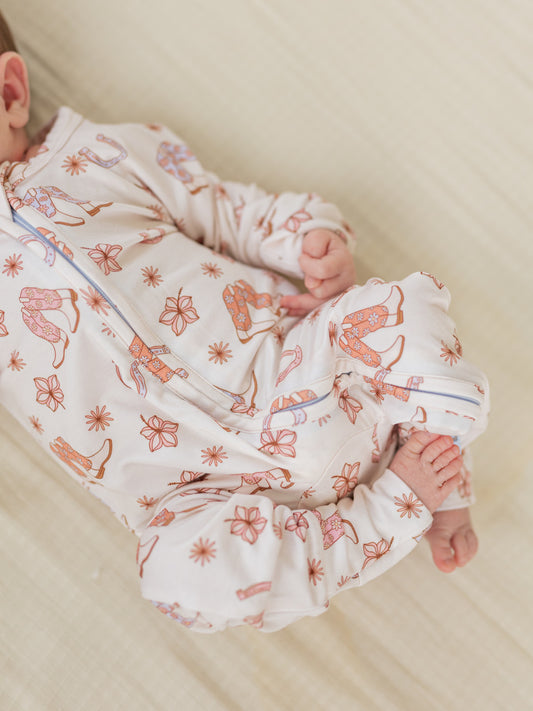 Cowgirl | Bamboo Zipper Pajamas
