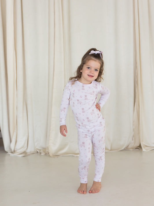 Pups & Bows | Bamboo Two Piece Pajamas