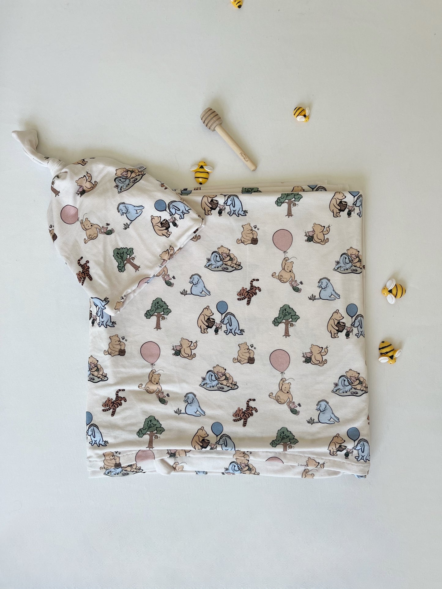 Pooh | Bamboo Swaddle/Beanie Set