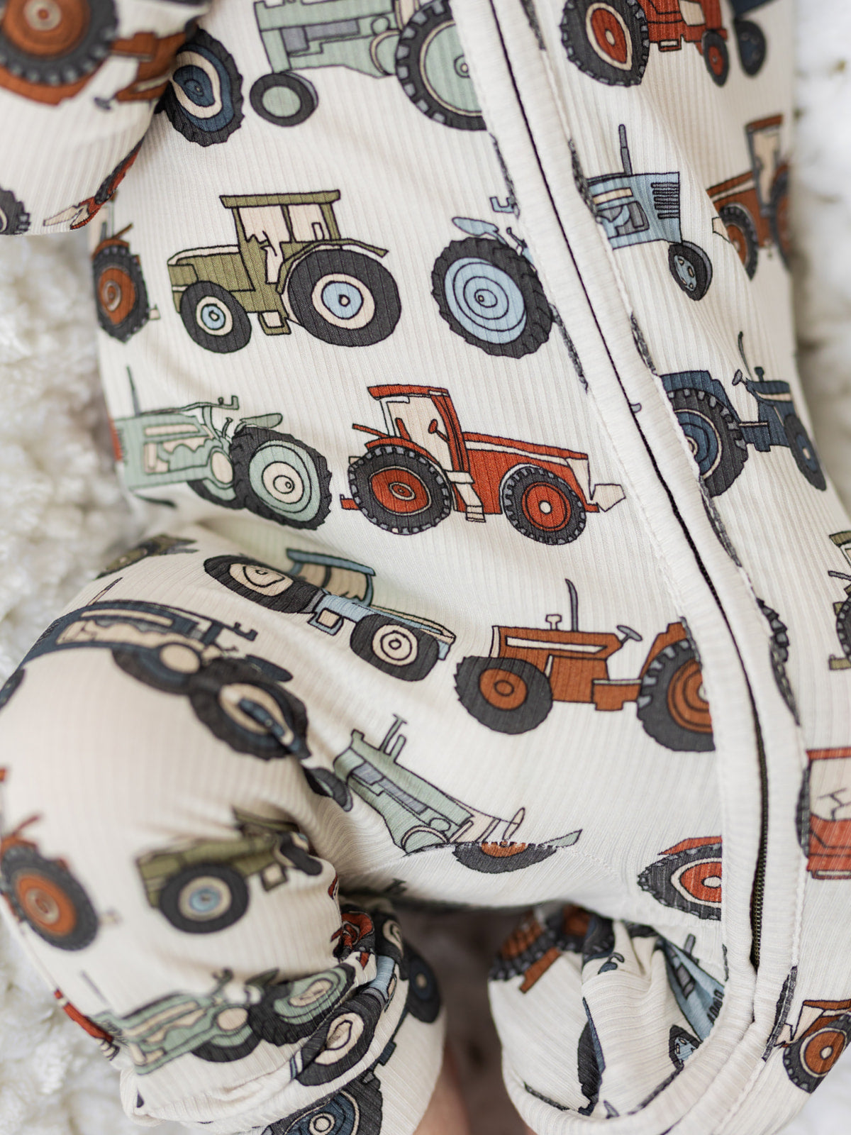 Tractor | Bamboo Zip Pajamas