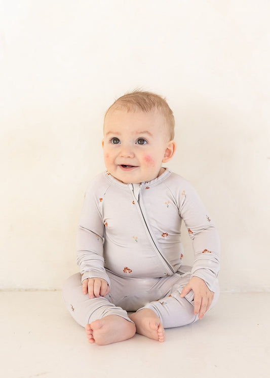 Mushroom | Bamboo Zip Pajamas