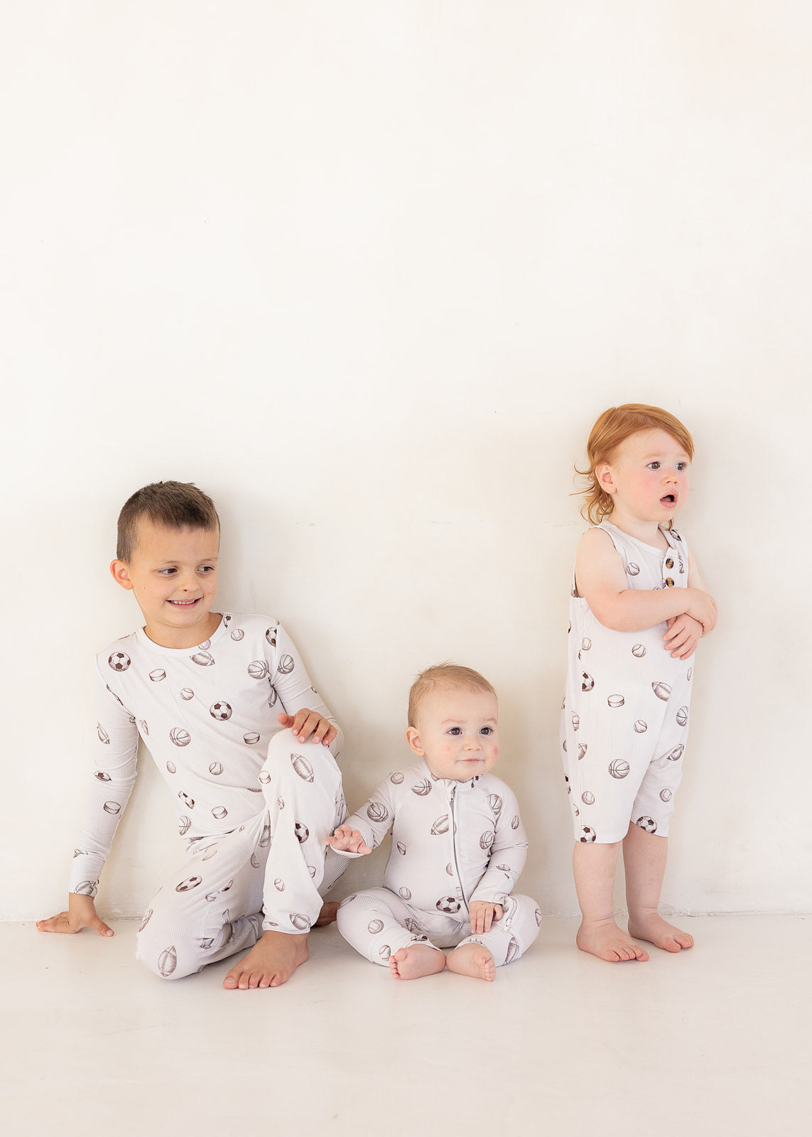 Sports (Ribbed) | Bamboo Zip Pajamas
