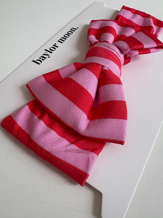Pink Stripes | Bamboo Head Wrap