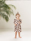 Football (Ribbed) | Bamboo Flutter Twirl Dress with Bodysuit