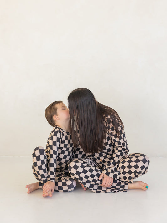 Checkerboard | Bamboo Two Piece Pajamas