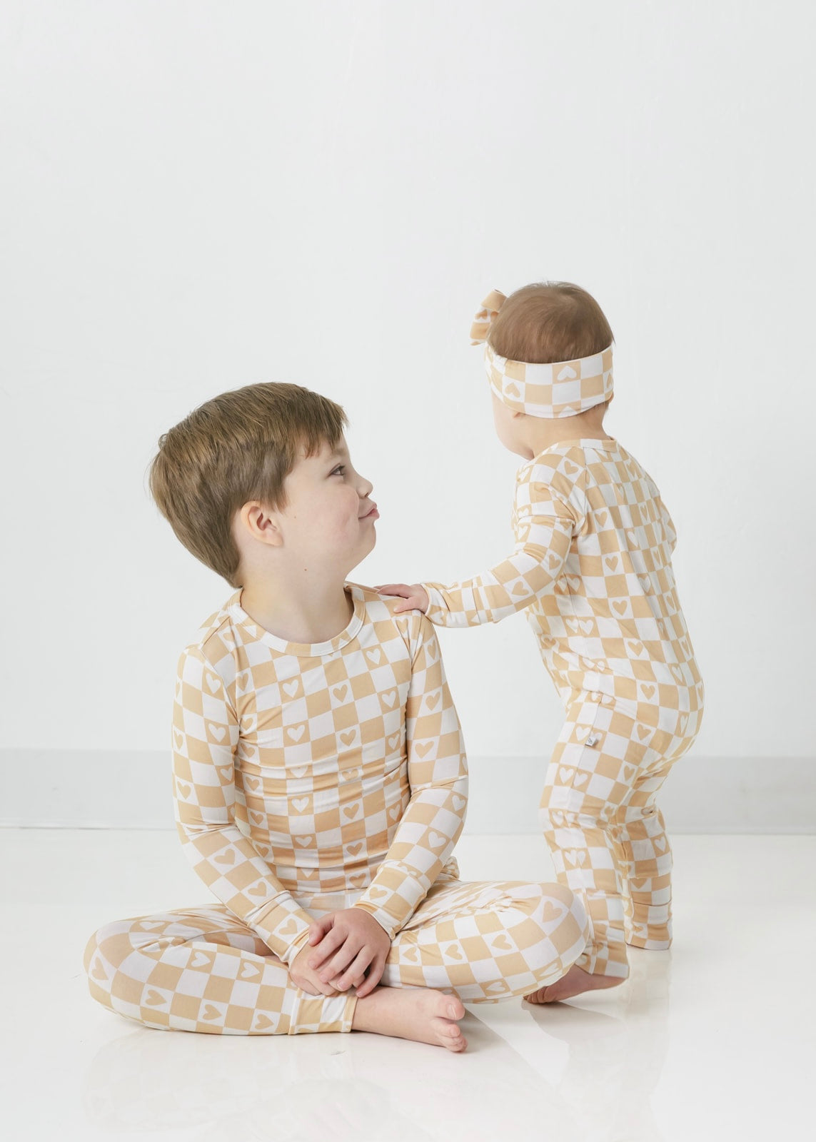 Valentine Checkerboard | Bamboo Two Piece Pajamas