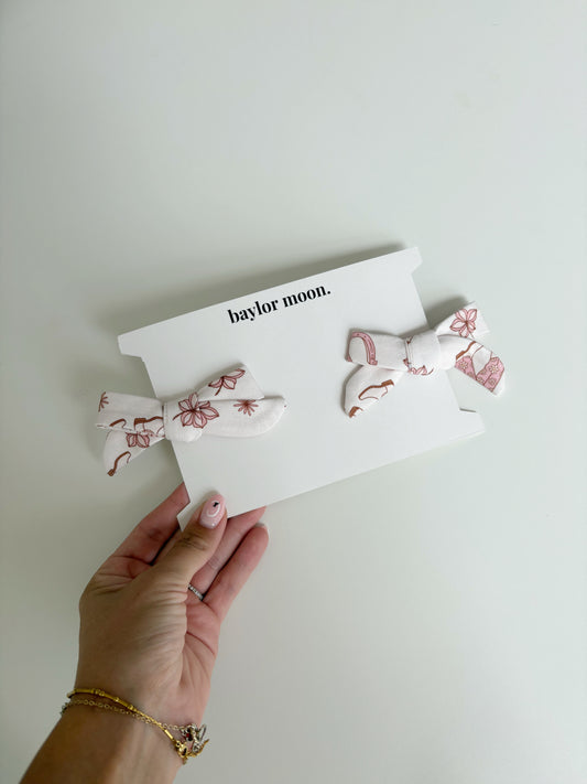Cowgirl | Bamboo Clip Bows