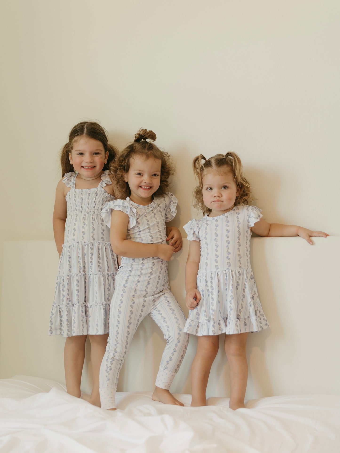 Blue Cottage Rose | Bodysuit Twirl Dress