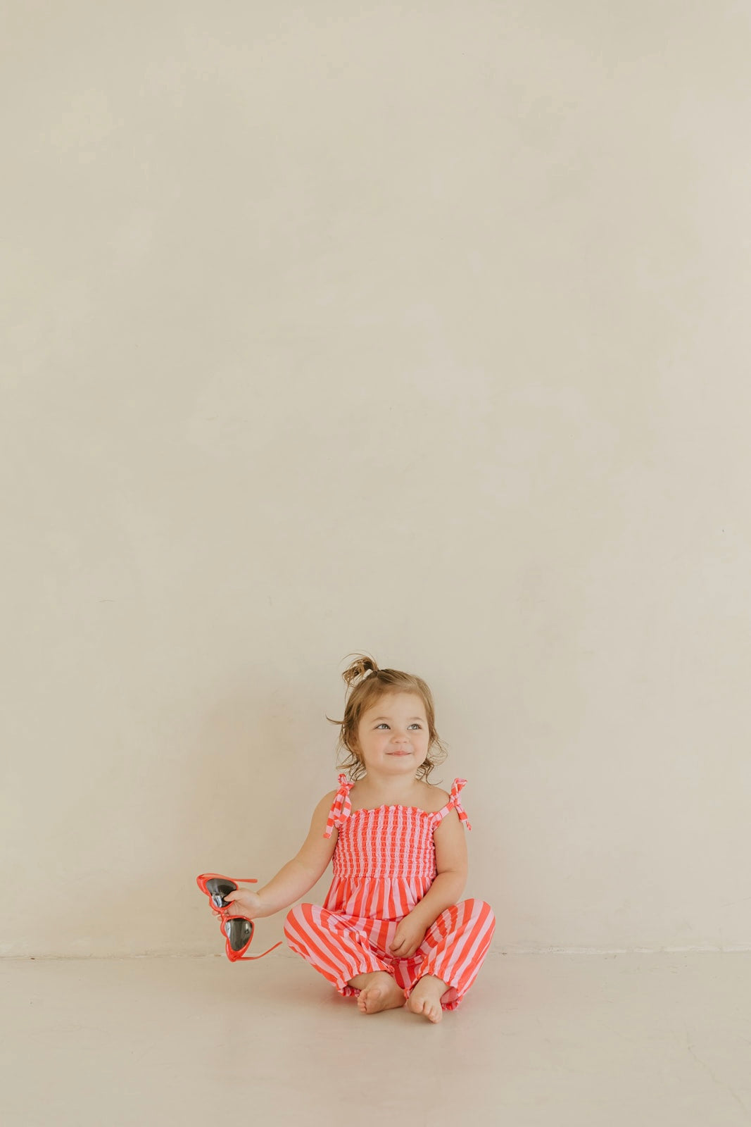 Pink Stripes | Bamboo Smocked Jumpsuit