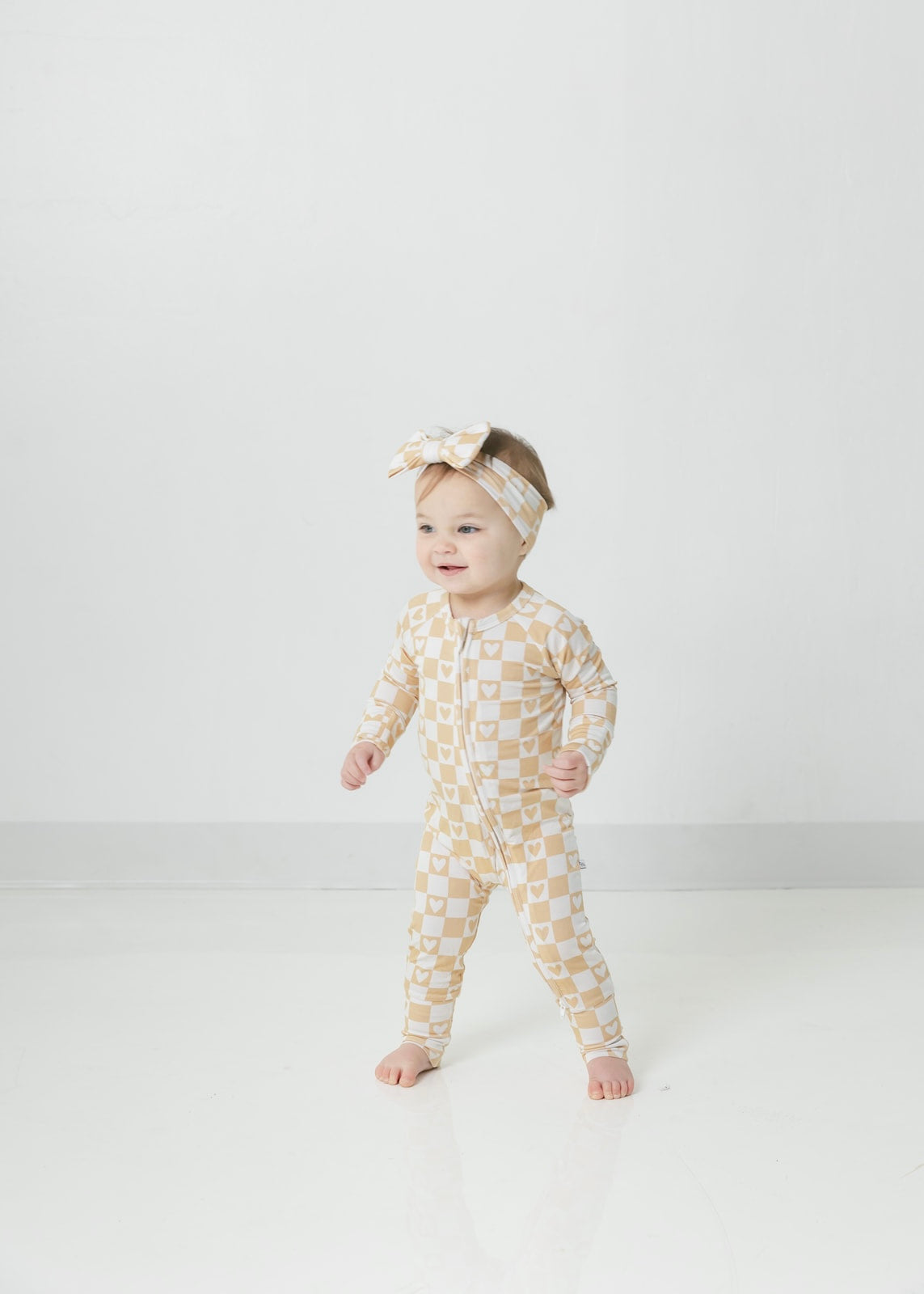 Valentine Checkerboard | Bamboo Zip Pajamas