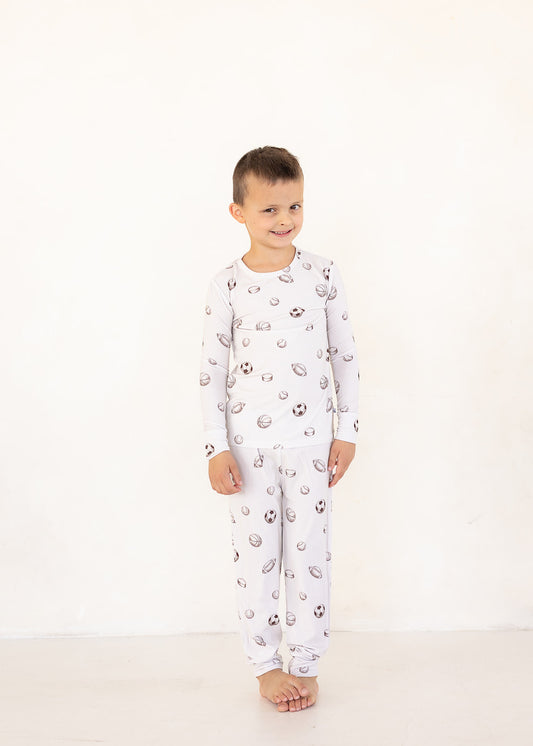 Sports (Ribbed) | Bamboo Two Piece Pajamas