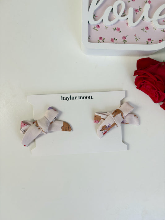 Puppy Love Letters | Bamboo Clip Bows