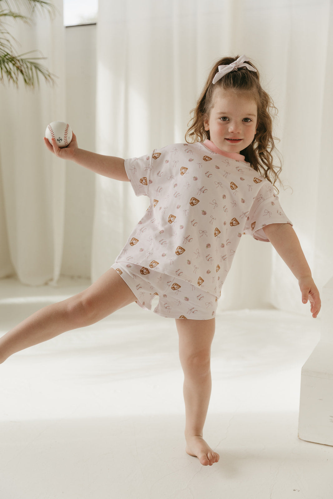 Pink Baseball | Terry Short Set
