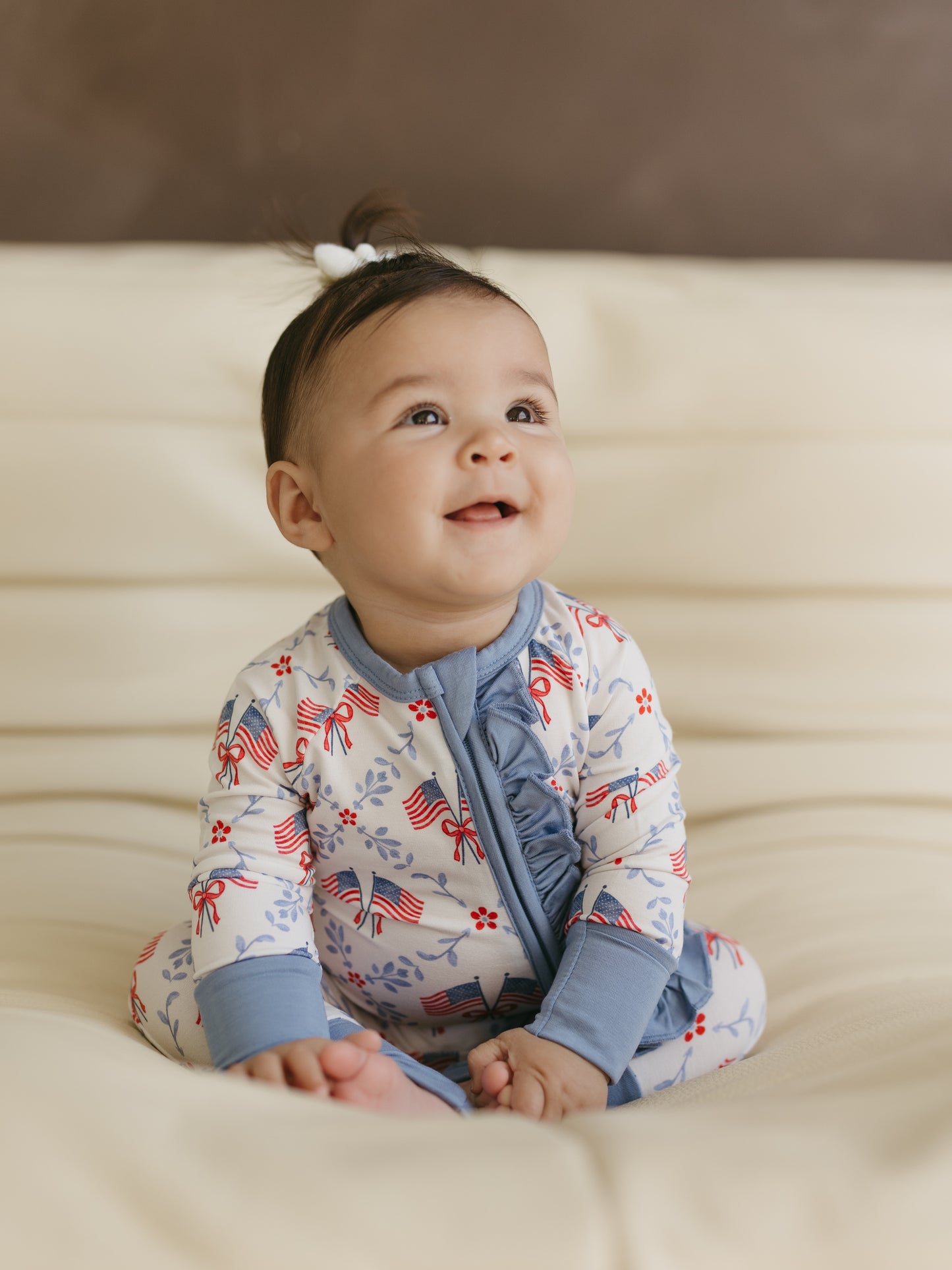 America's Sweetheart | Bamboo Ruffle Zipper Pajamas