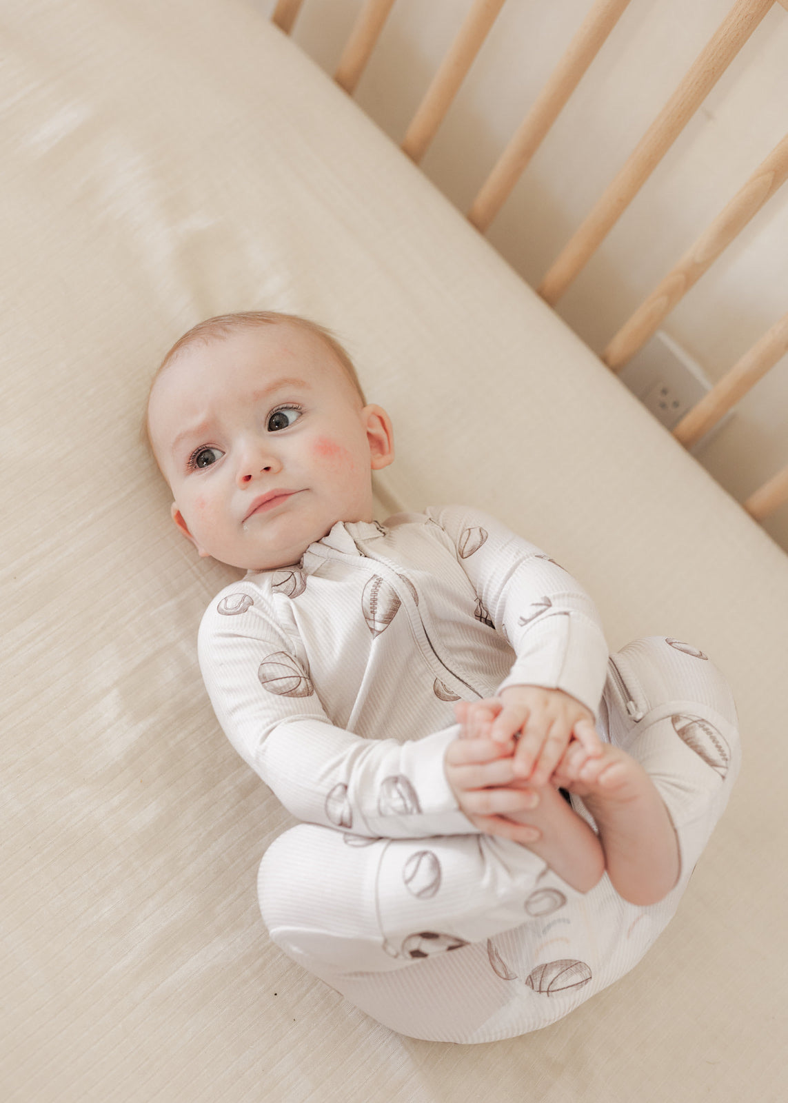 Sports (Ribbed) | Bamboo Zip Pajamas
