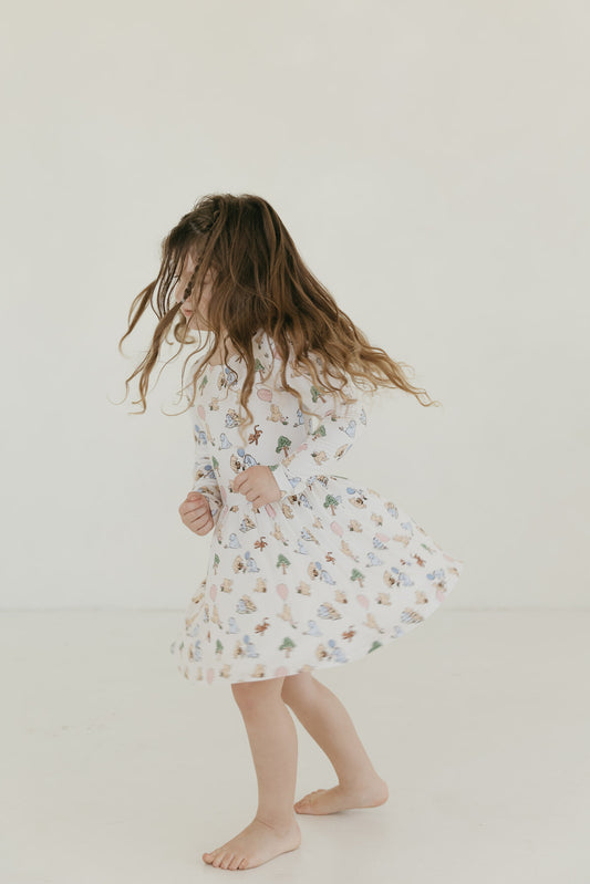Classic Bear | Long Sleeve Twirl Dress
