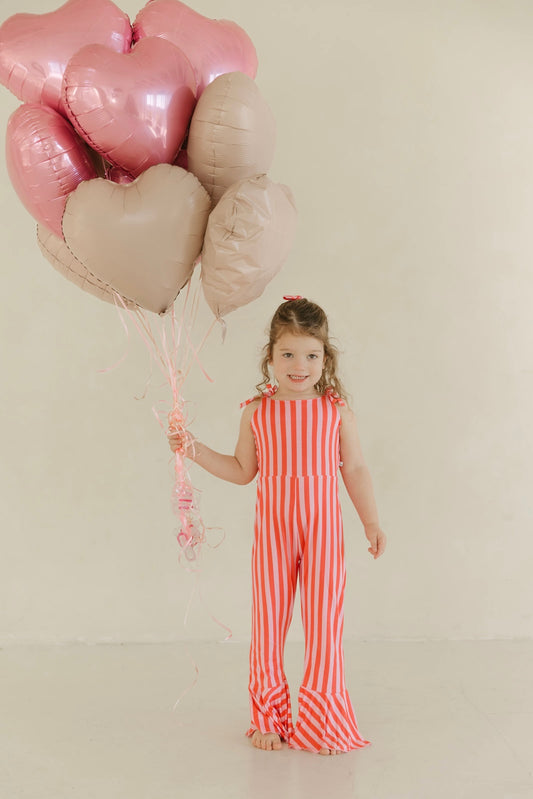 Pink Stripes | Bamboo Bell Romper