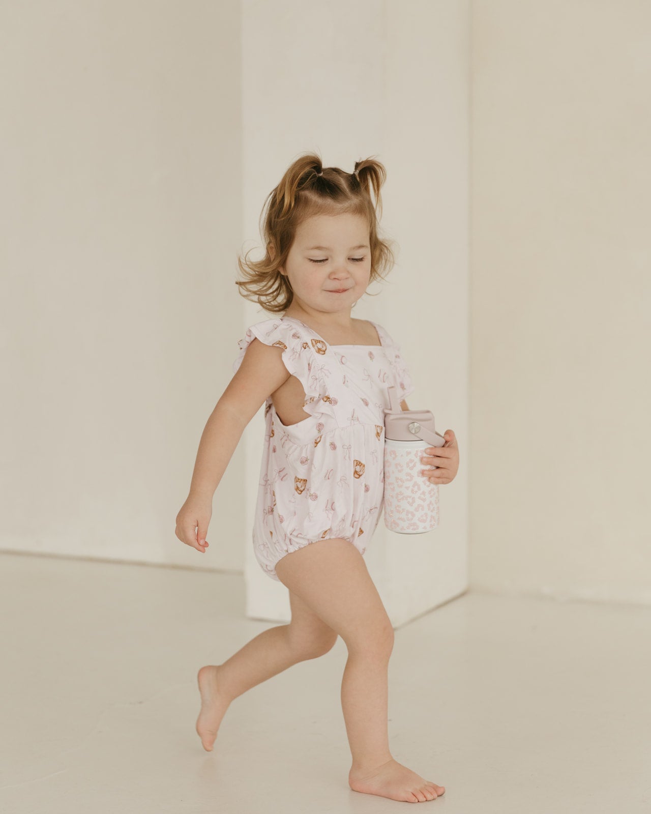 Pink Baseball | Ruffle Romper