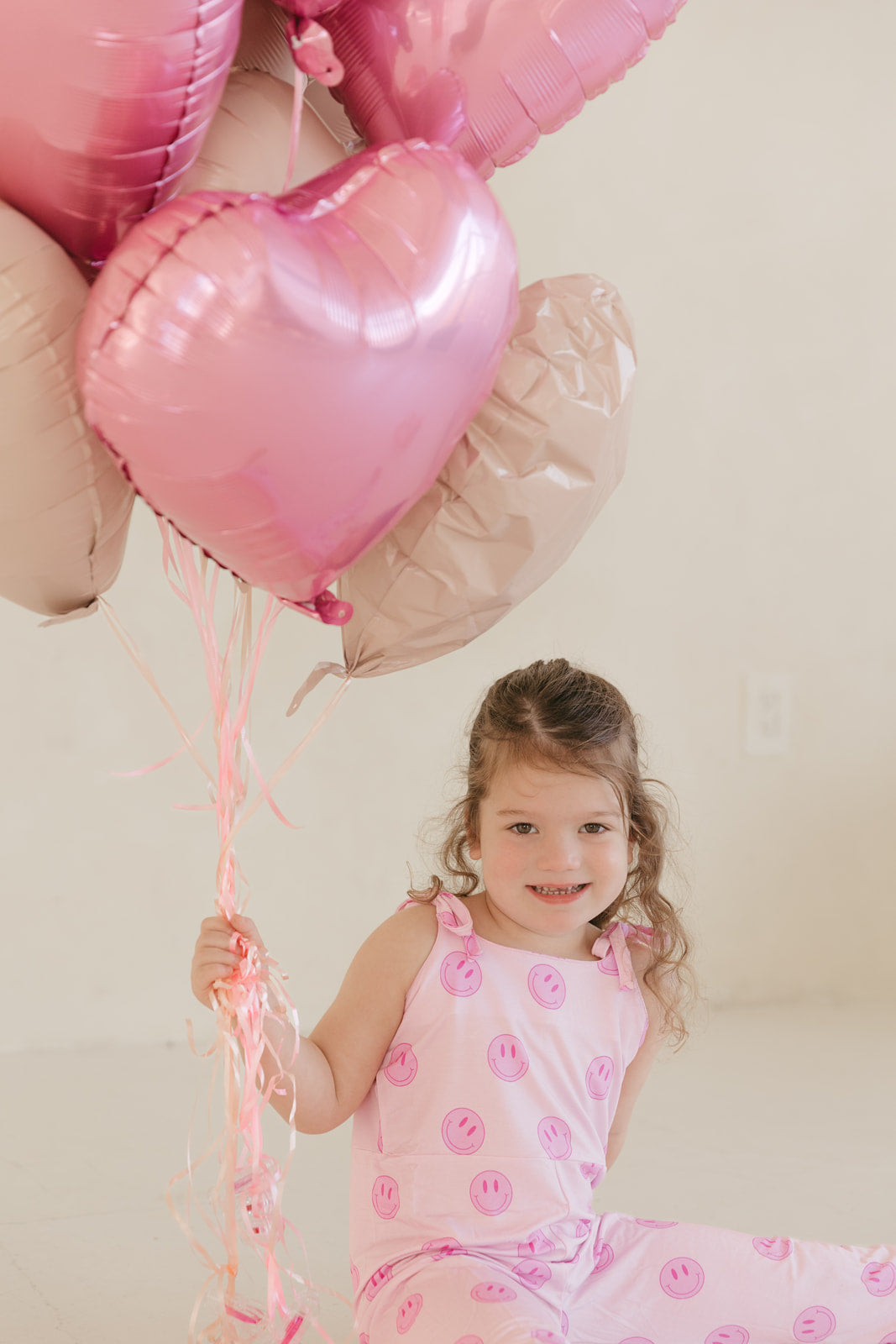 Pink Smiley | Bamboo Bell Romper