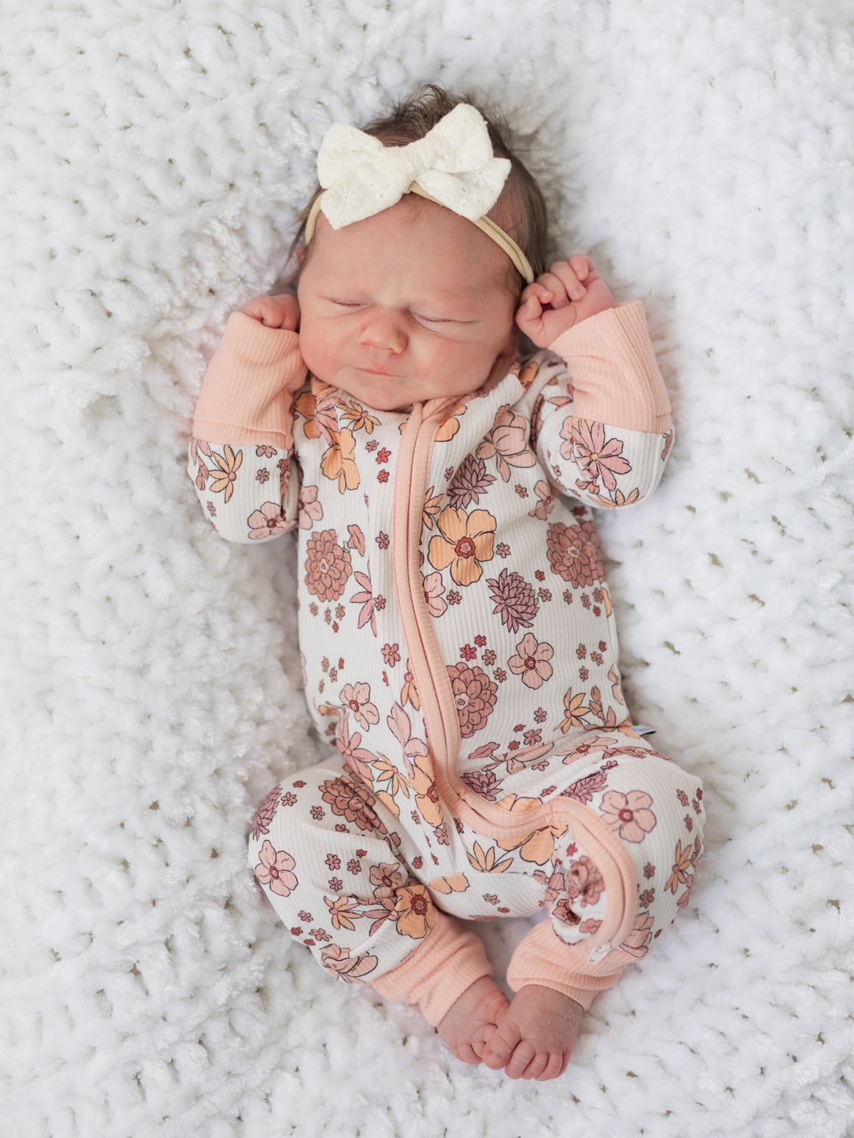 Fall Floral (Ribbed) | Bamboo Zipper Pajamas