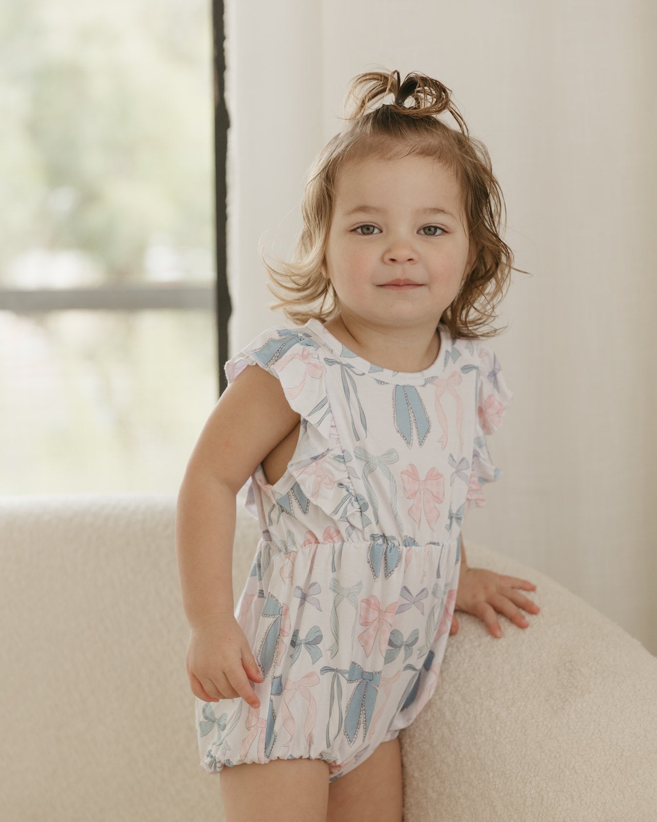 Cotton Candy Bows | Ruffle Bubble Romper