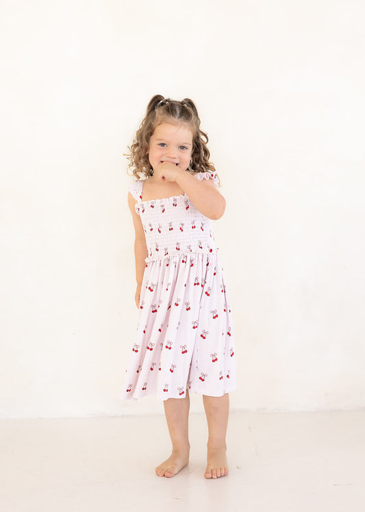 Cherry | Bamboo Smocked Dress