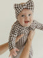 Cocoa Gingham | Bamboo Zipper Pajamas