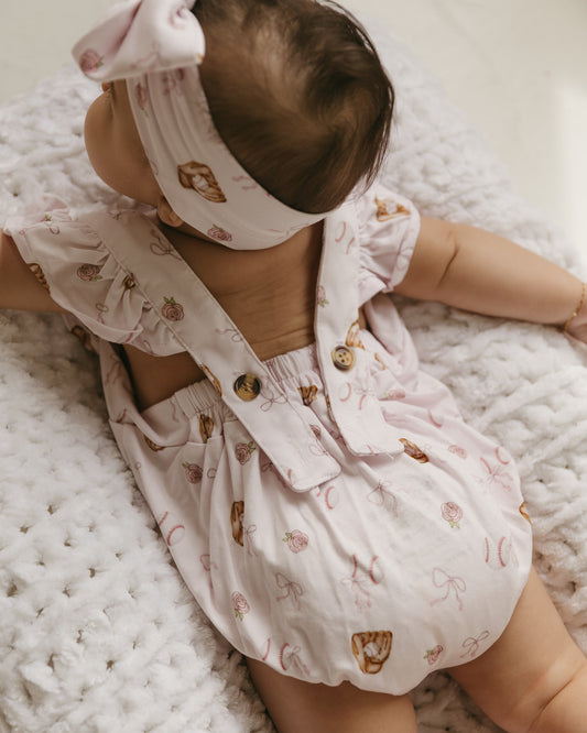 Pink Baseball | Ruffle Romper