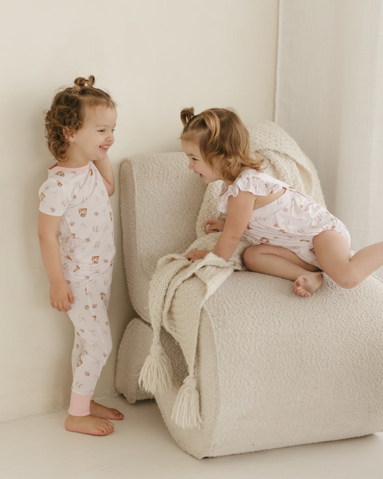 Pink Baseball | Bamboo Short Sleeve Pajamas