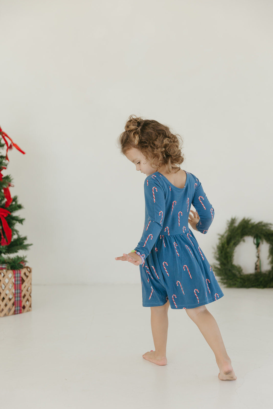 Candy Cane Lane | Long Sleeve Twirl Dress