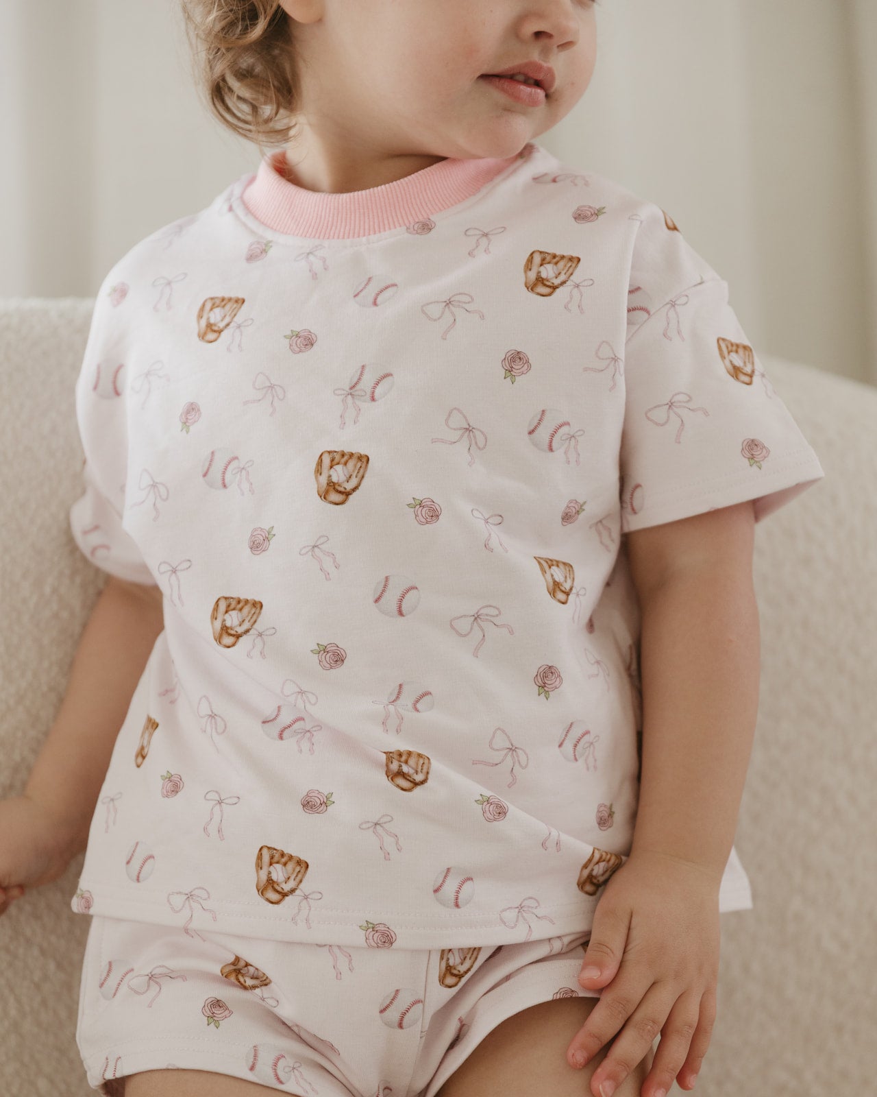 Pink Baseball | Terry Short Set