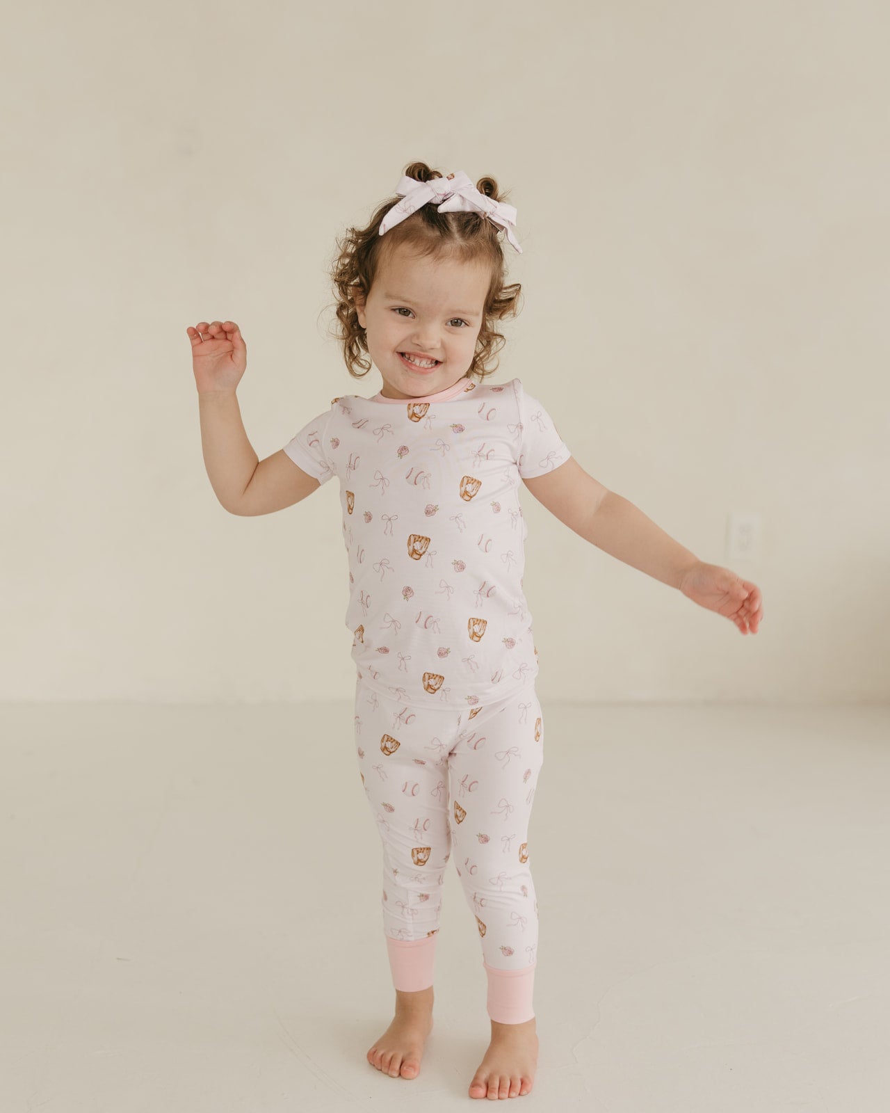 Pink Baseball | Bamboo Short Sleeve Pajamas