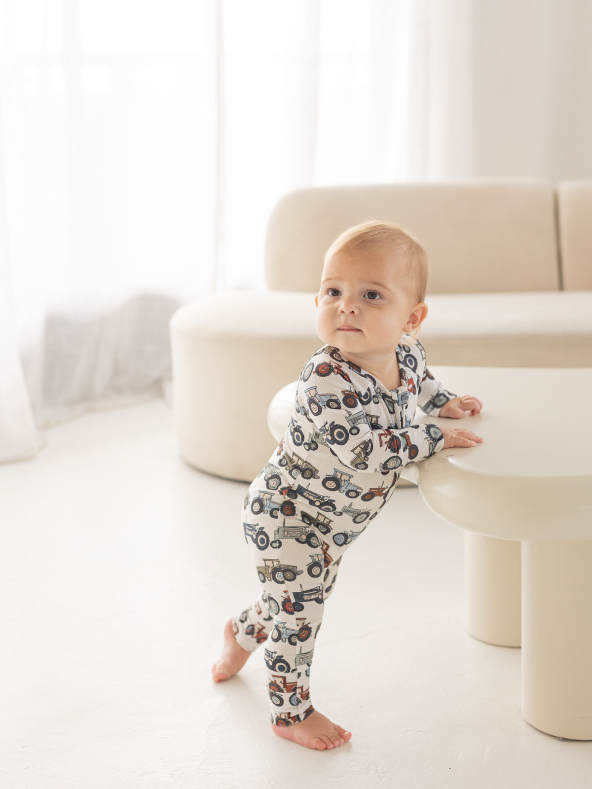 Tractor | Bamboo Zip Pajamas