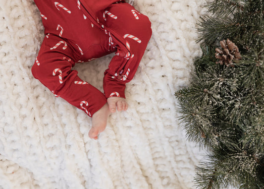 Candy Cane | Bamboo Zipper Pajamas