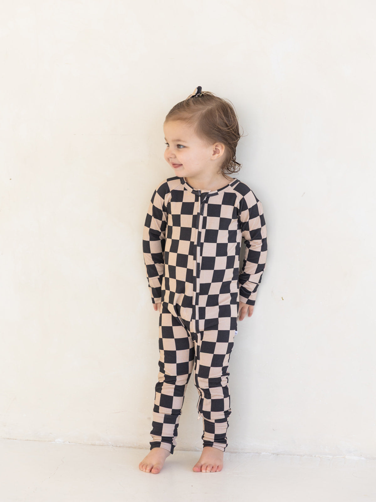 Checkerboard | Bamboo Zipper Pajamas
