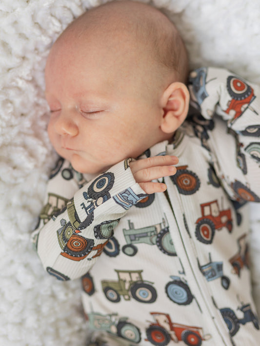 Tractor | Bamboo Zip Pajamas