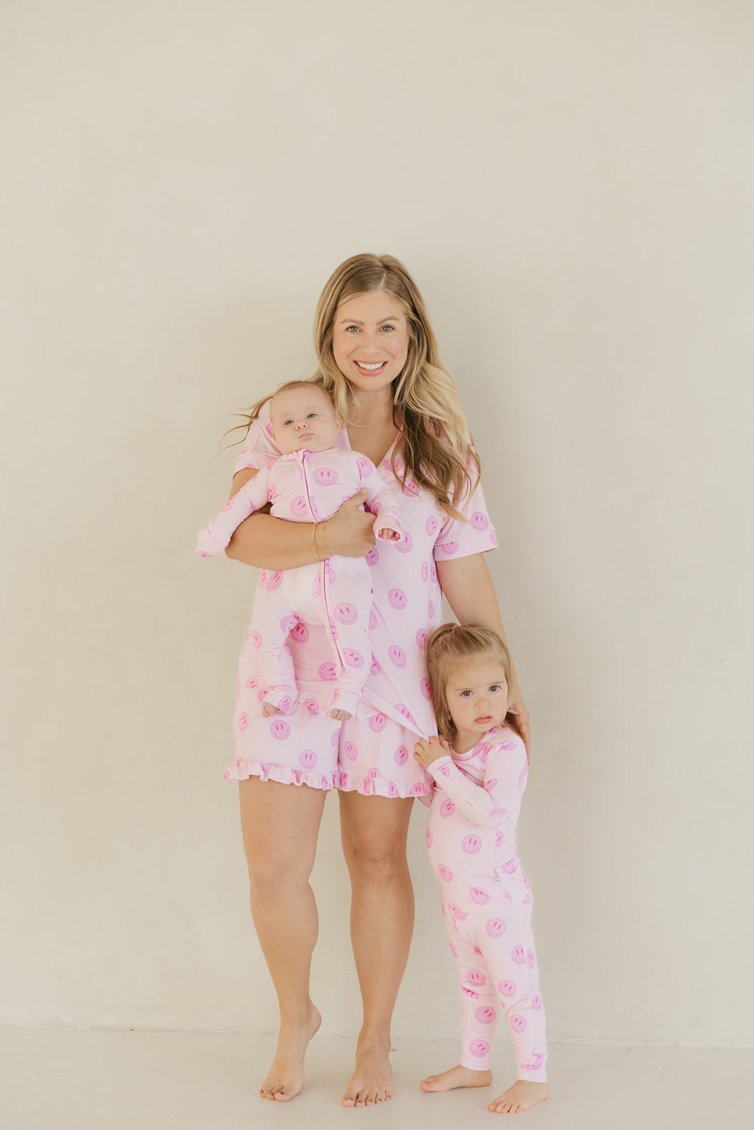 Pink Smiley | Women's Bamboo Pajama Set