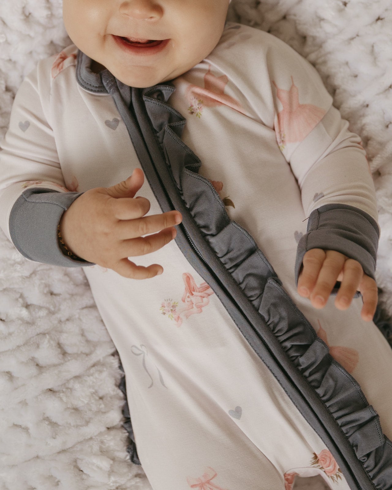 Ballet | Bamboo Ruffle Zipper Pajamas