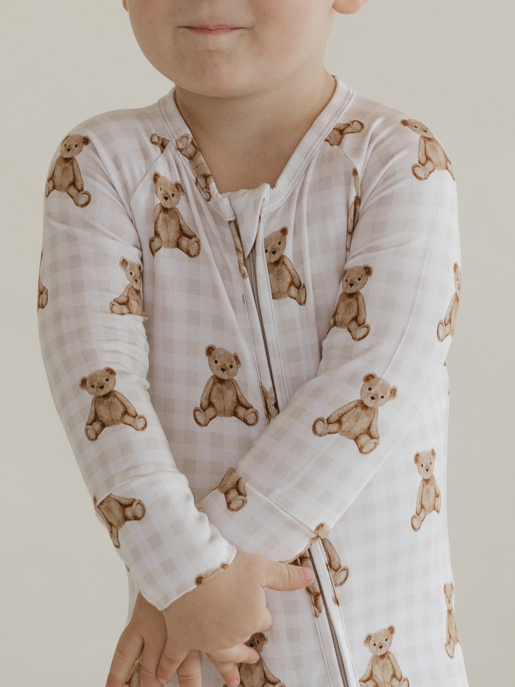 Heirloom Teddy | Bamboo Zipper Pajamas