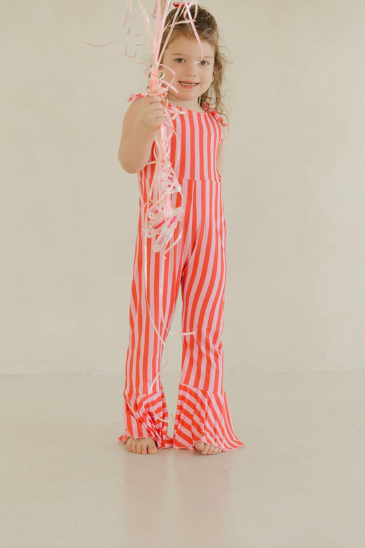 Pink Stripes | Bamboo Bell Romper