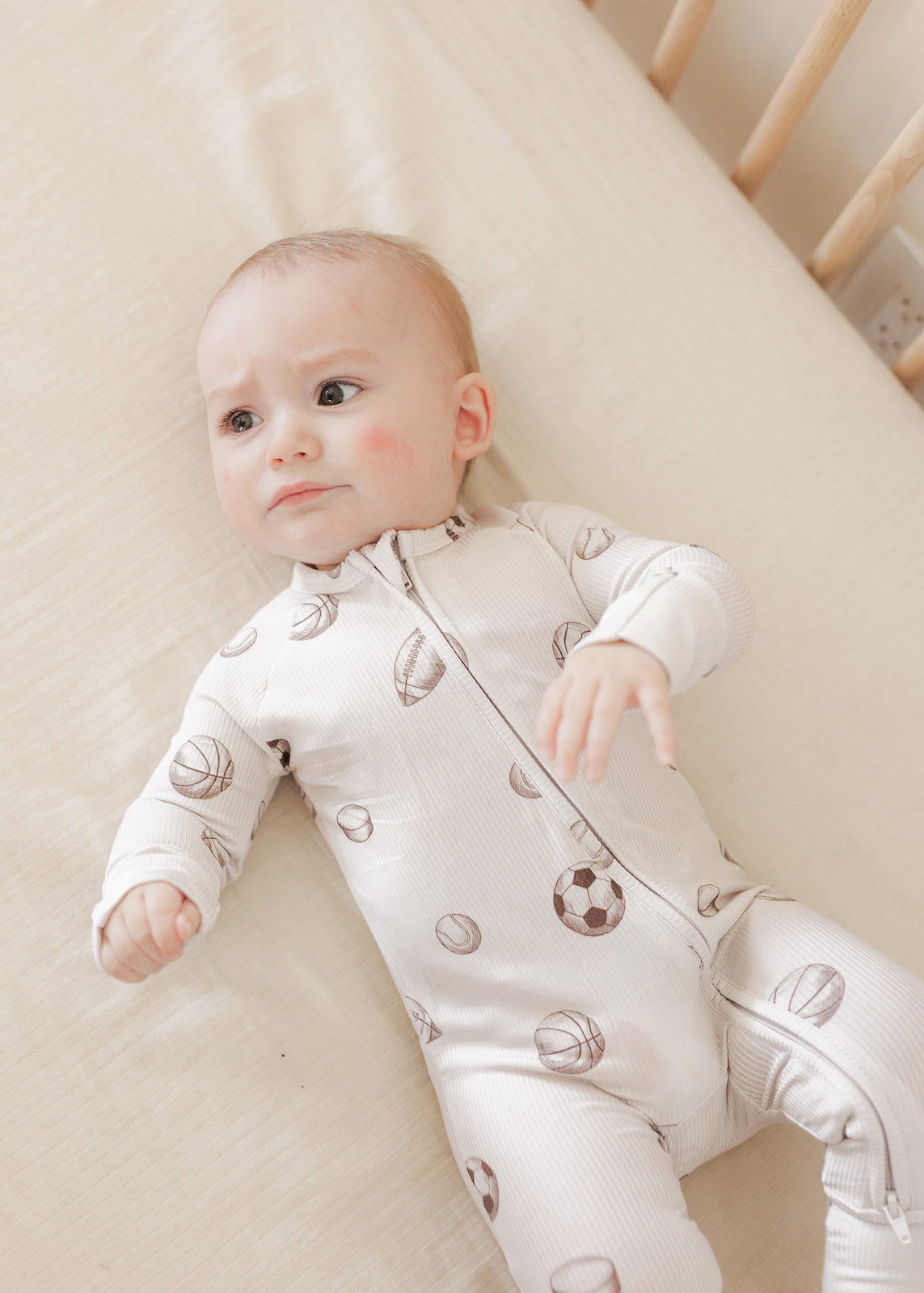 Sports (Ribbed) | Bamboo Zip Pajamas