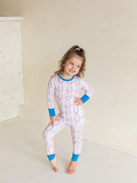 Layla Bow | Bamboo Two Piece Pajamas
